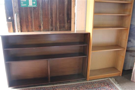 Two open bookcases